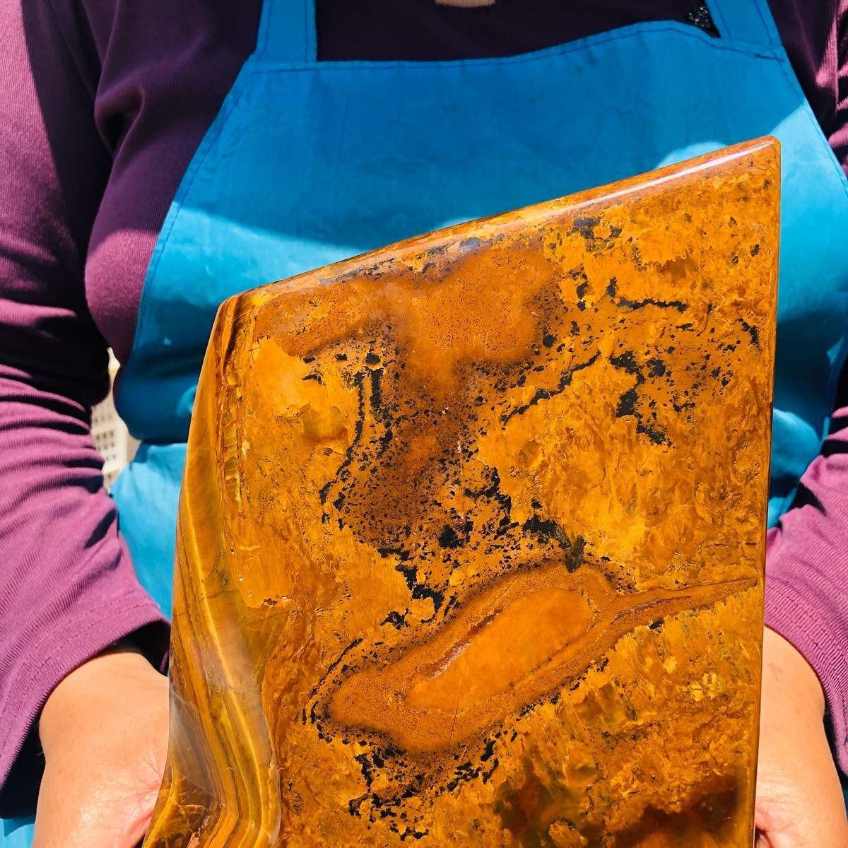 7.61 LB Natural Tiger Eye Polished Specimen Home Decor Raw Healing Stone 5359