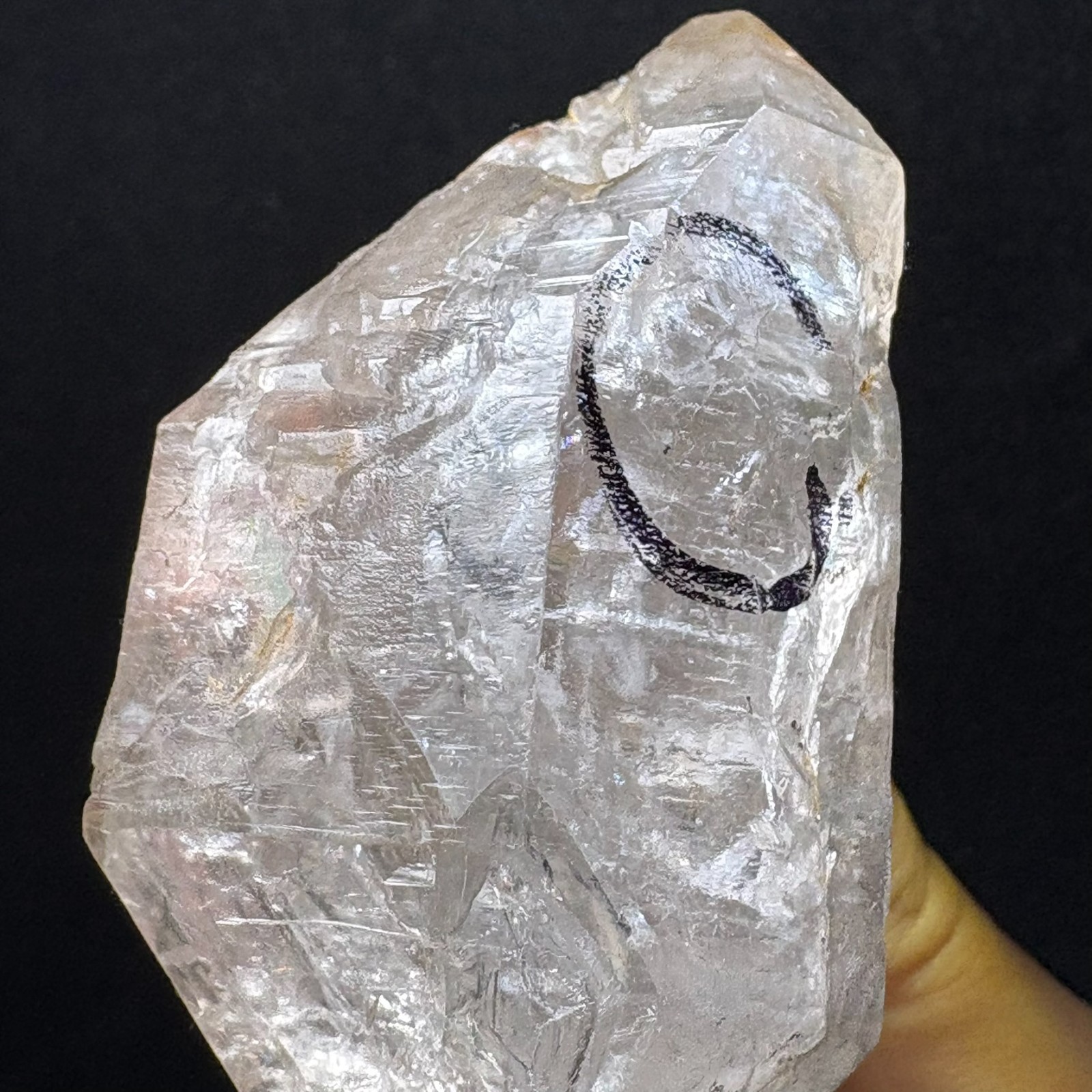 Natural Large Herkimer Quartz w/ Movinging Inclusion Raw Mineral Rare Specimen
