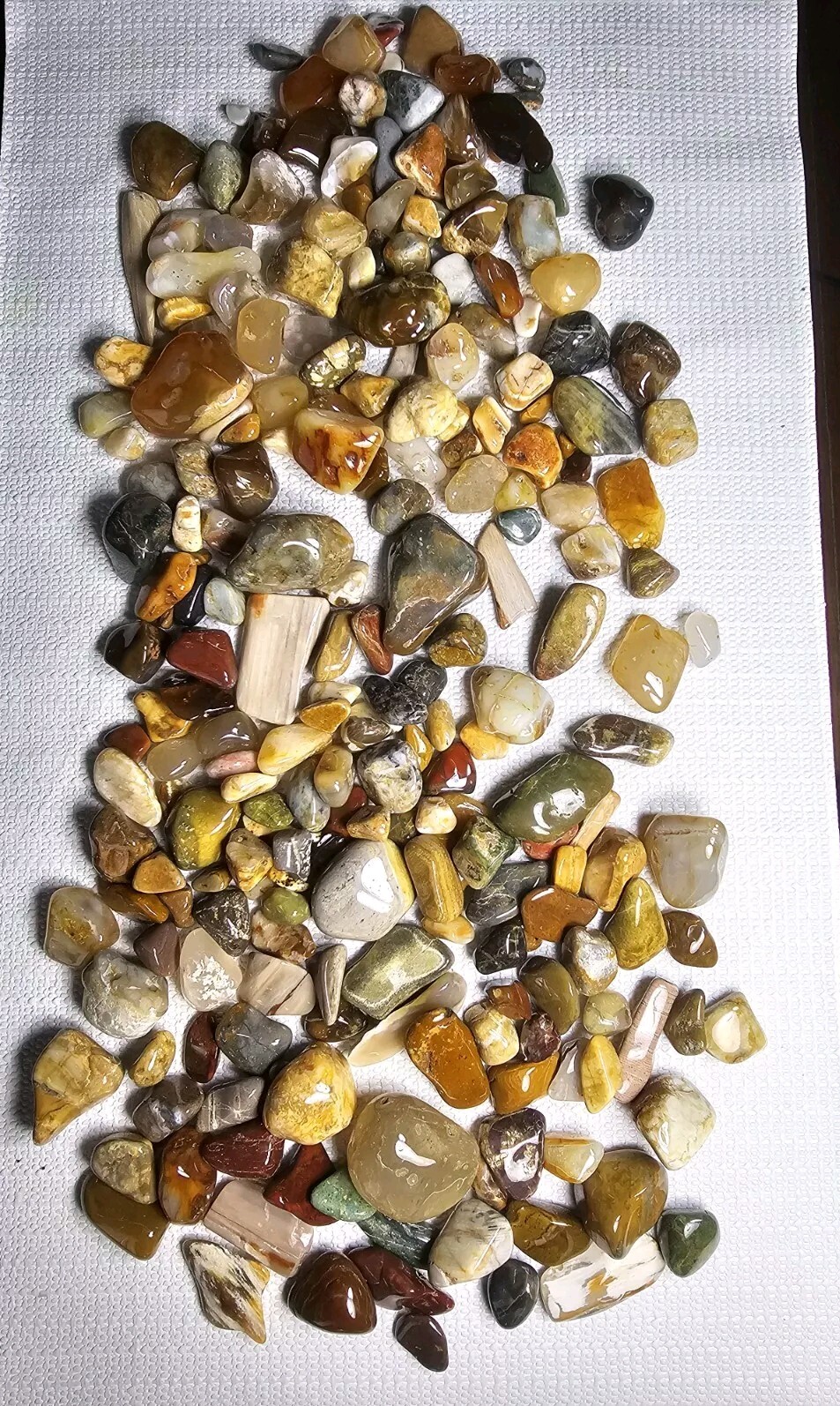 5 Oz. Bulk Mixed Tumbled Stones Agate Chalcedony Jasper Petrified Wood And More