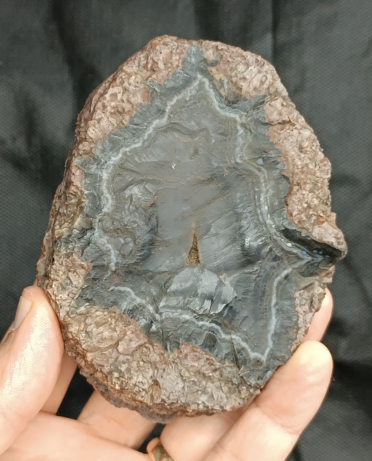 590g/1.30lb turkish banded moss agate stone rough, customs duty included