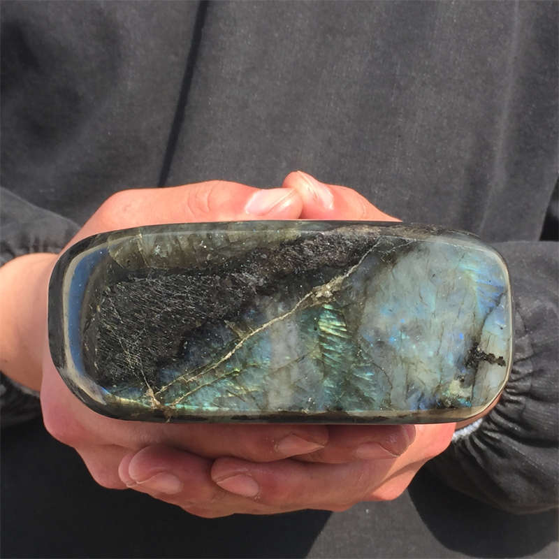 1.69kg Natural Labradorite Quartz Crystal Spectrolite Mineral Reiki healing