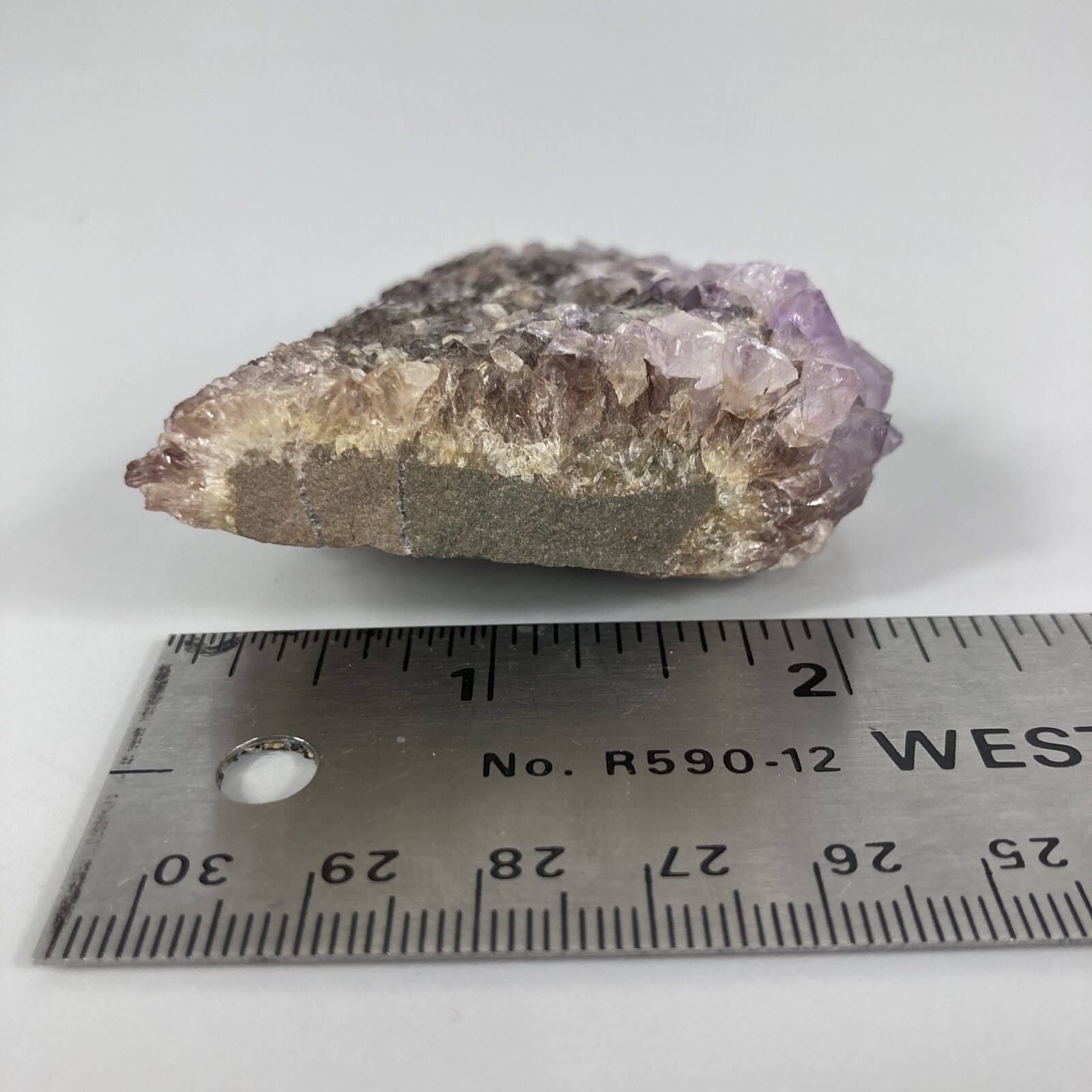 Light Pale Purple Crystal Cluster Geode Rock Quartz 3.6 Ounces 3″ x 2″ Stands Up