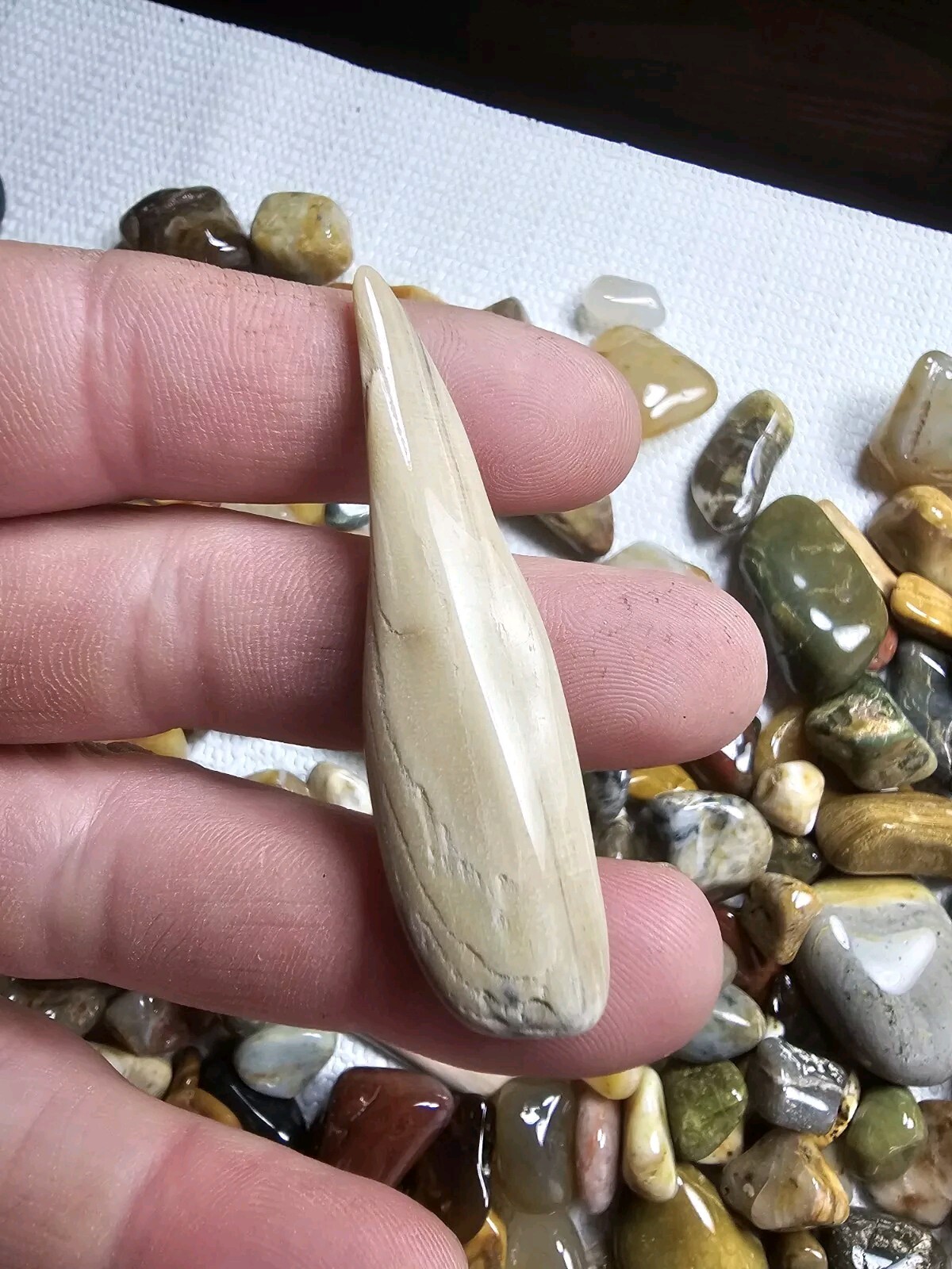 5 Oz. Bulk Mixed Tumbled Stones Agate Chalcedony Jasper Petrified Wood And More