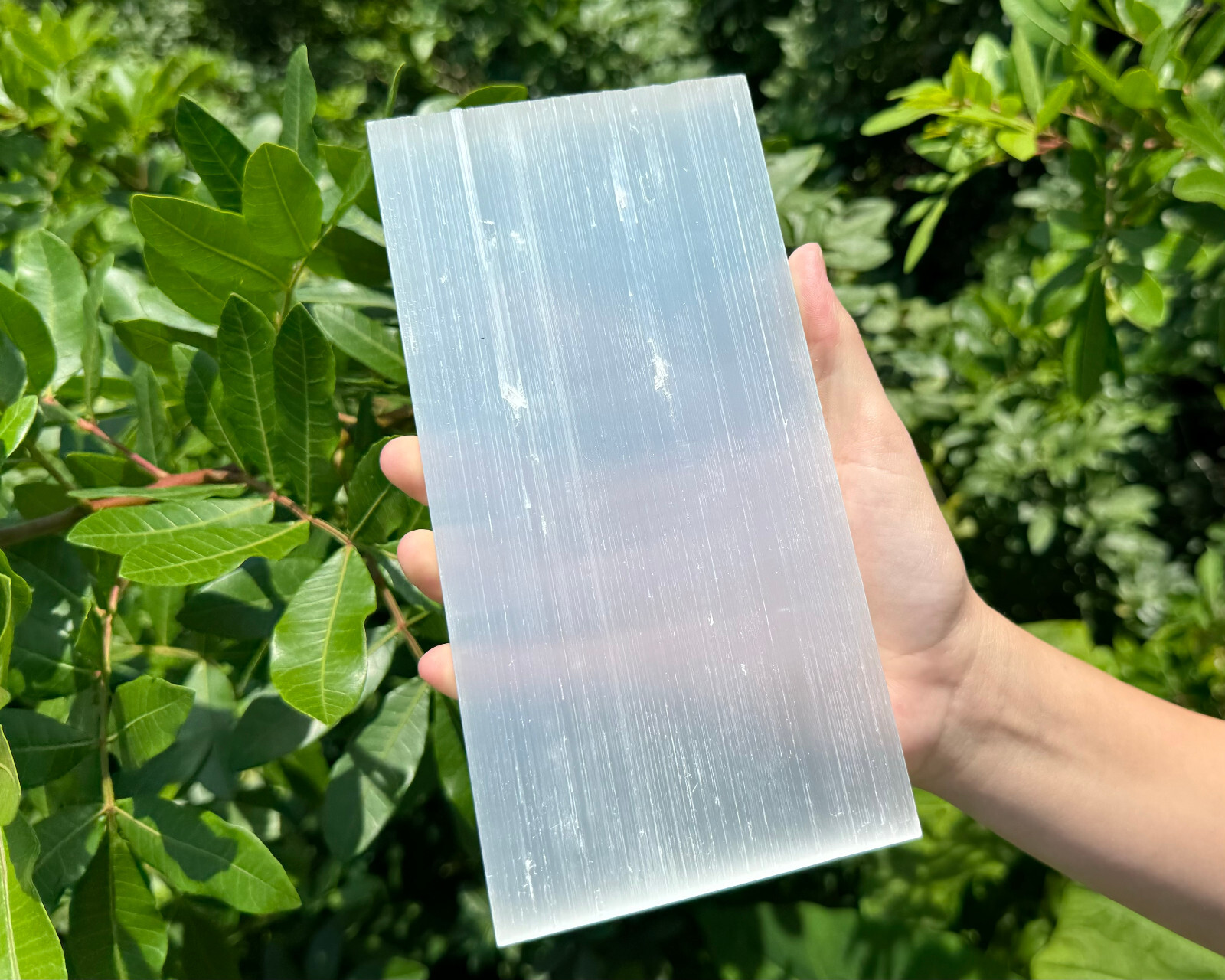 JUMBO Polished Selenite Rectangle Charging Station: Crystal Plate (Cleansing)