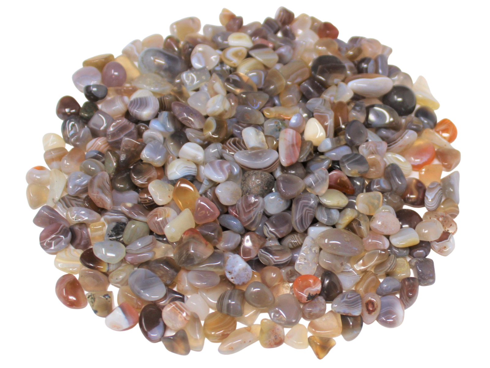 Botswana Agate Semi Tumbled Gemstone Mini Chips 5-15 mm Wholesale Bulk Lots