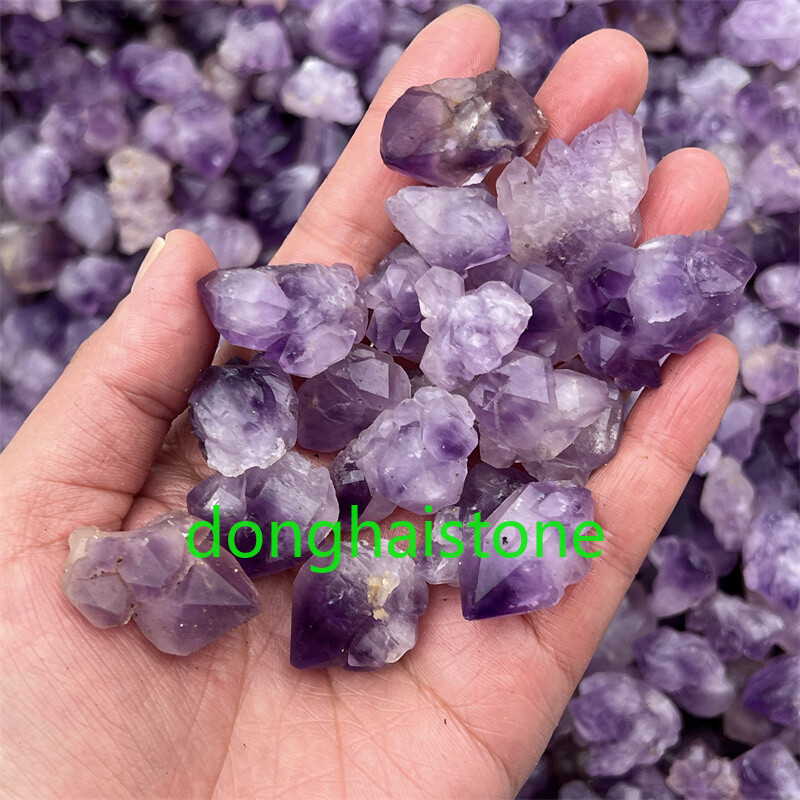 A+ 50g Natural Amethyst Rough Quartz Crystal Mineral Specimens Reiki Healing