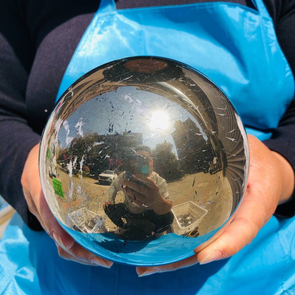 10 LB Natural Chalcopyrite Polished Sphere for Home Decor Collectible 4267