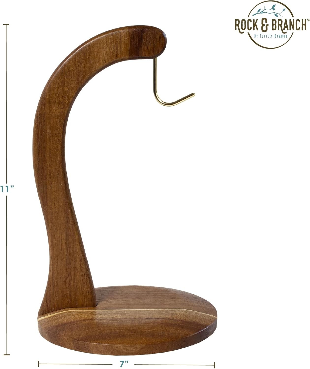 Rock & Branch Acacia Wood Banana Holder with Stand and Hanging Hook | Acacia …