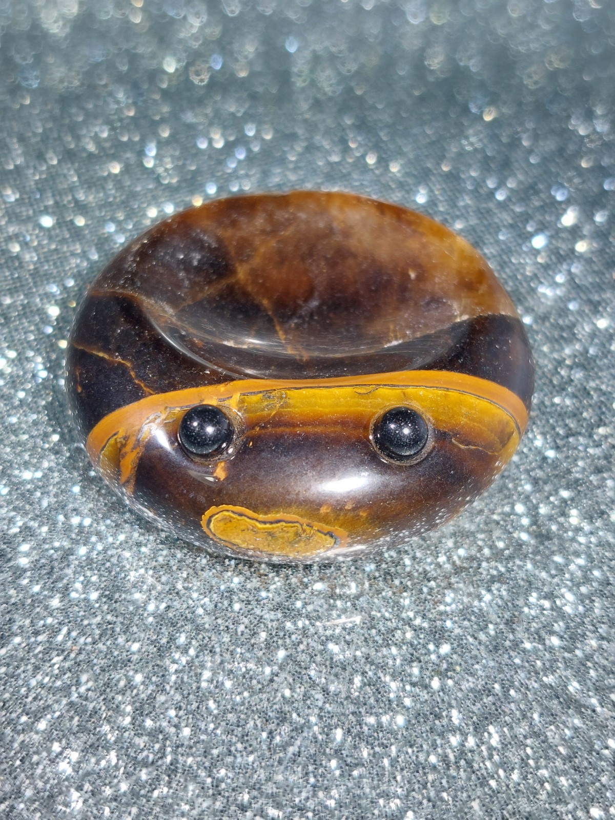 Tiger Eye Pet Worry Stone 28.4g- Grounding Anxiety Relief – Healing Energy