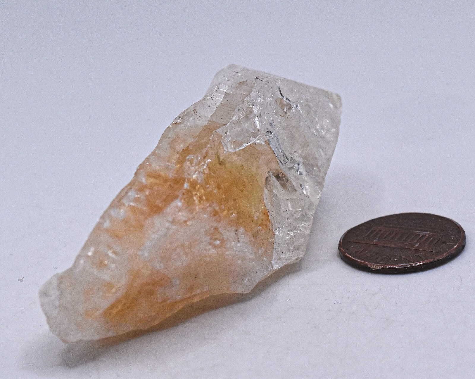 275ct Citrine Rough Point Natural Sparkling Gemstone Quartz Crystal Raw – Brazil