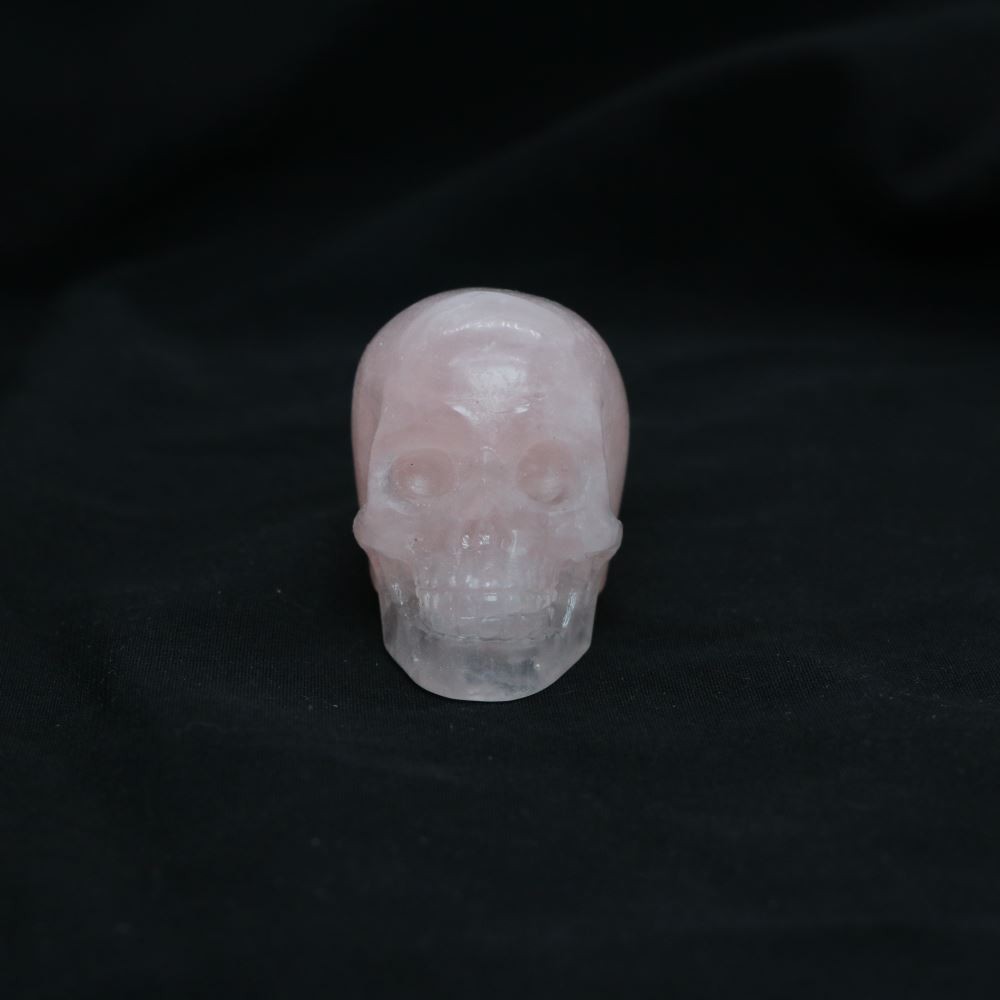 2″ ROSE QUARTZ CRYSTAL Carved Crystal Skull Realistic Healing Randomly Send 1pc