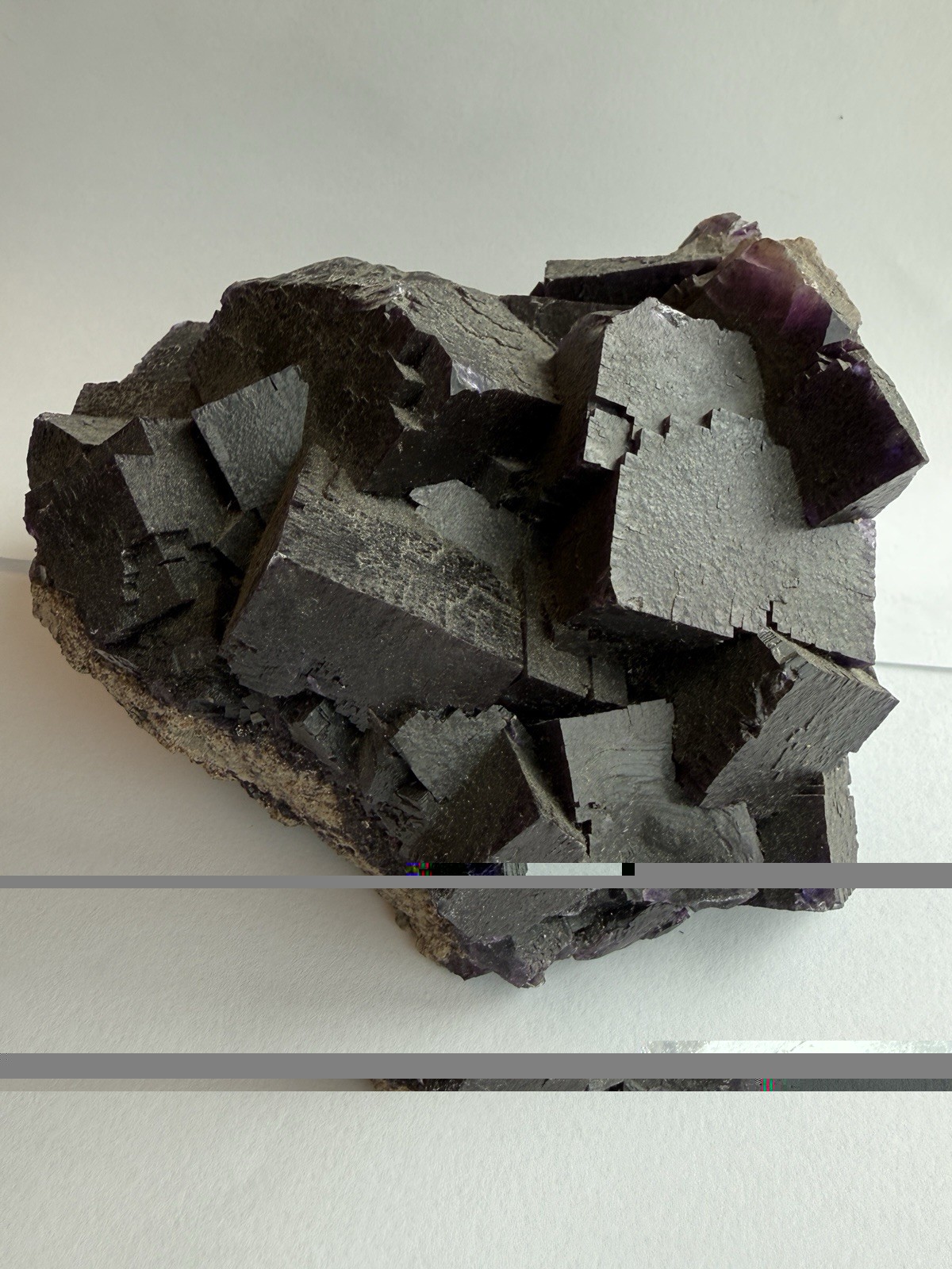Large Purple Fluorite Crystal Cluster Natural Cubic Mineral Specimen 1.8 kg