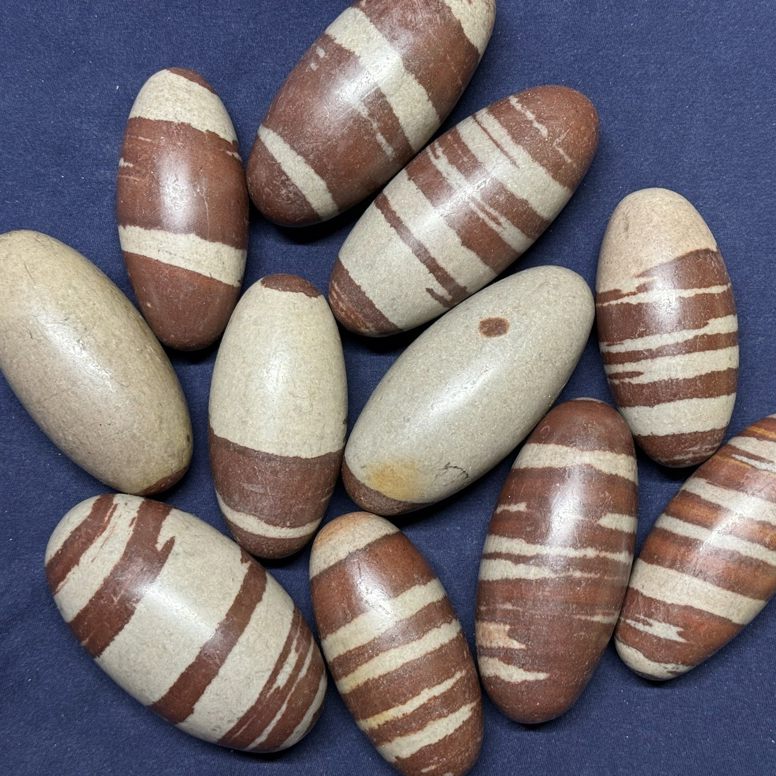 4 Inch Shiva Lingam stone from India -Narmada River -Palm size Shivalingam -1 pc