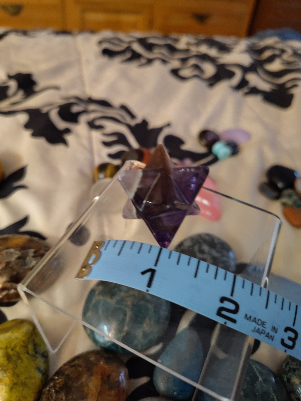 Amethyst Merkaba Star Natural Dream Sacred Geometry Chakra Crystal Banding