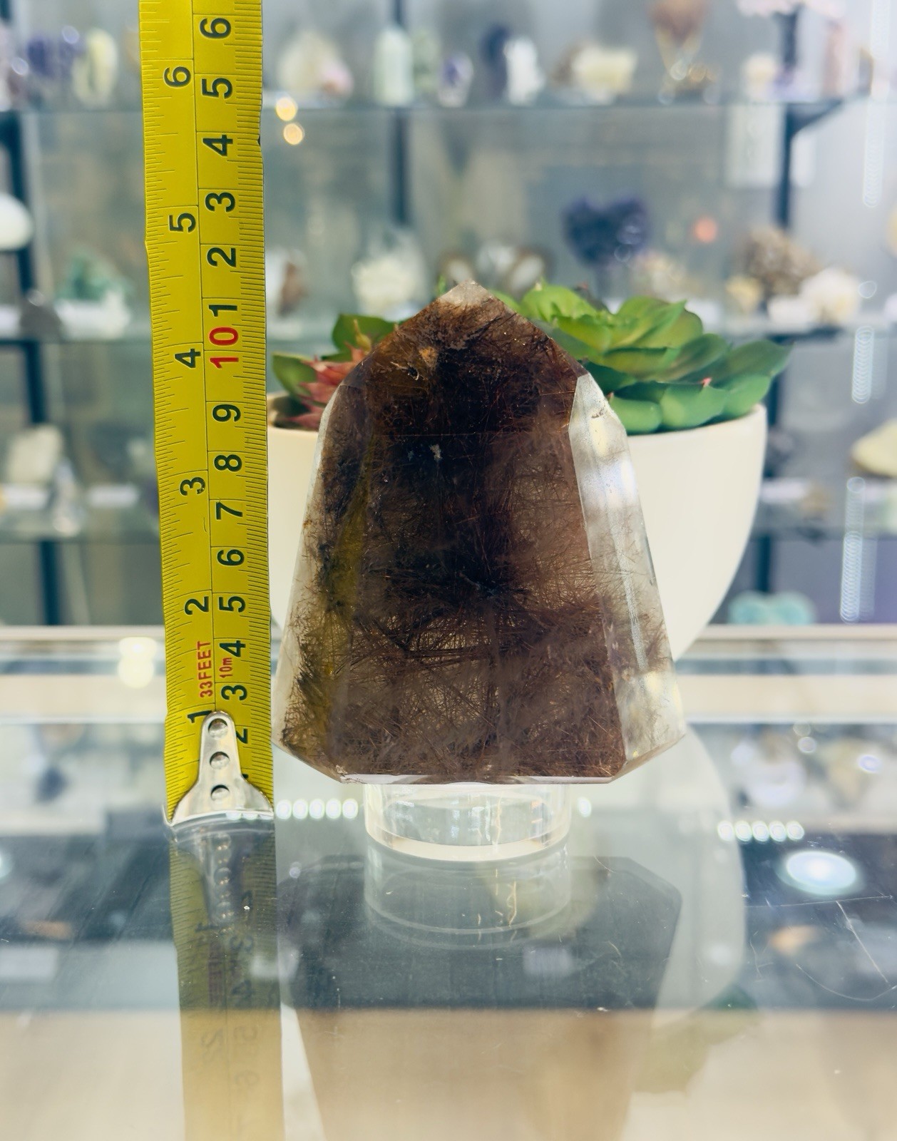 Golden rutile quartz Tower