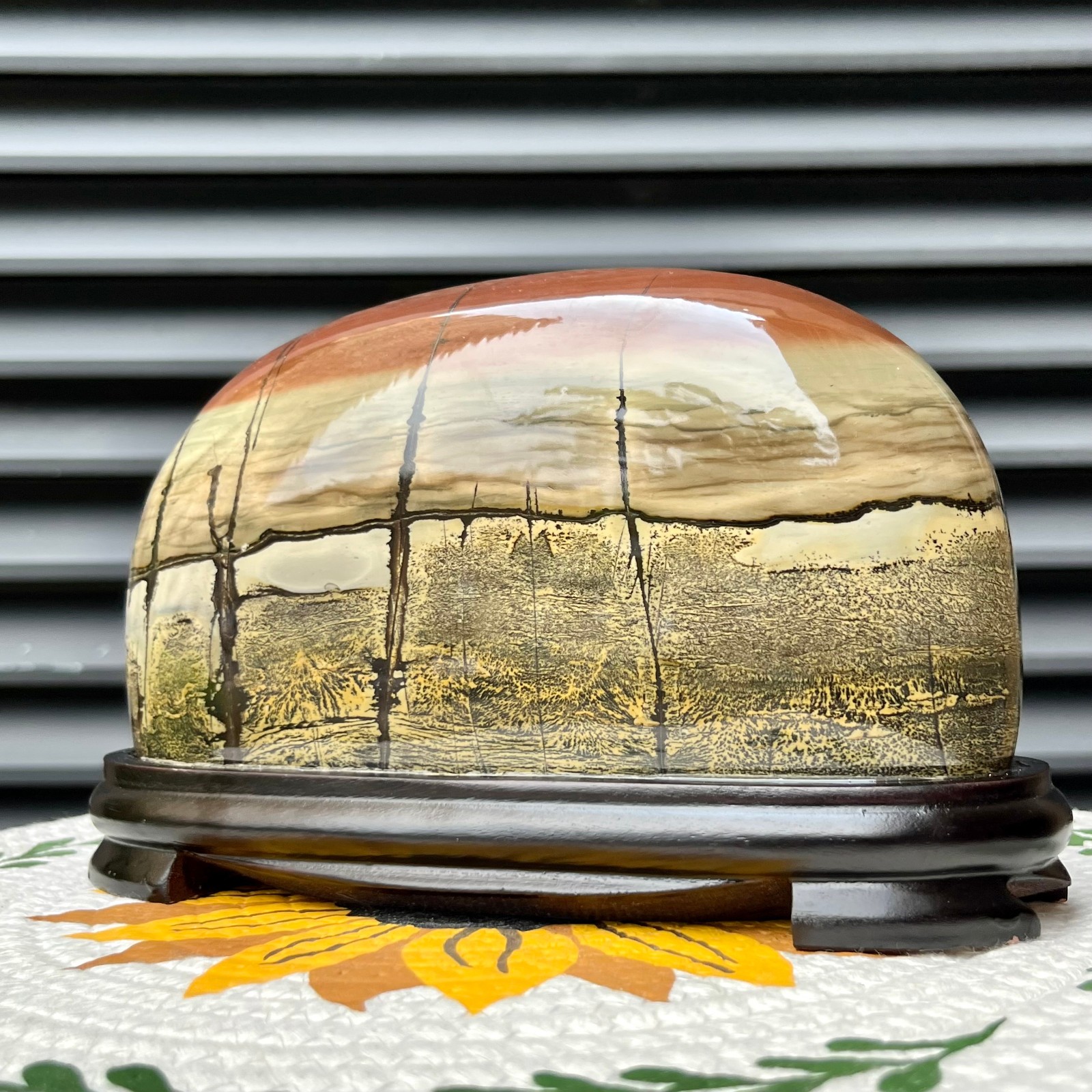 4.1 lb Stone Arc Landscape Art Holiday Gift Home Office Decor Display
