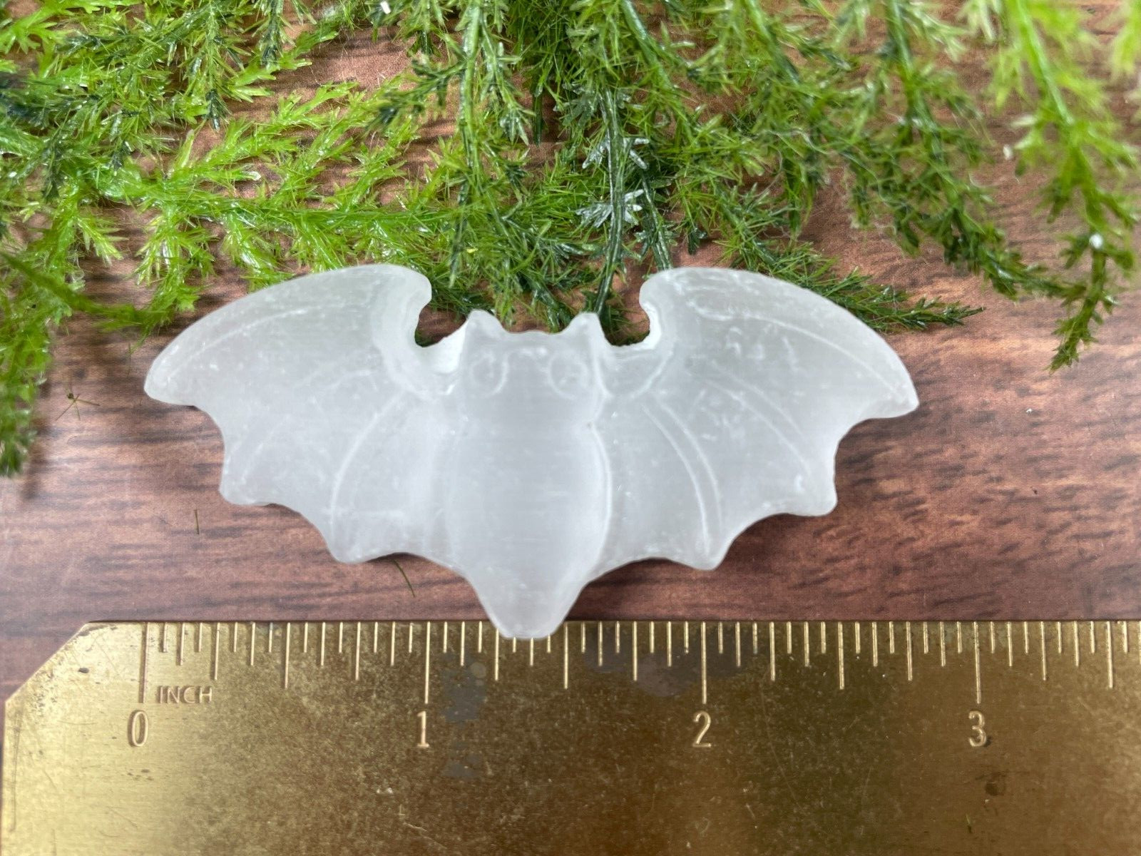 Selenite bat carving Charged Hand Carved Natural Gypsum Crystal