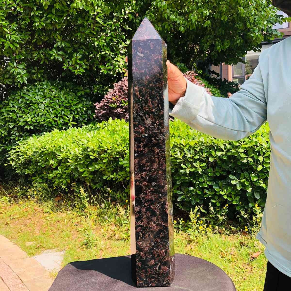 17.2LB Natural Fireworks Stone Obelisk Quartz Tower Crystal Wand Point Healing