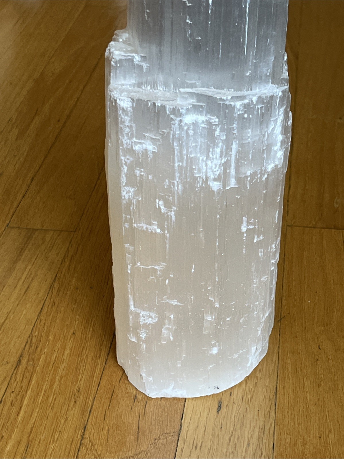 XL Selenite Crystal Tower Lamp 15″ – Base Only, No Light