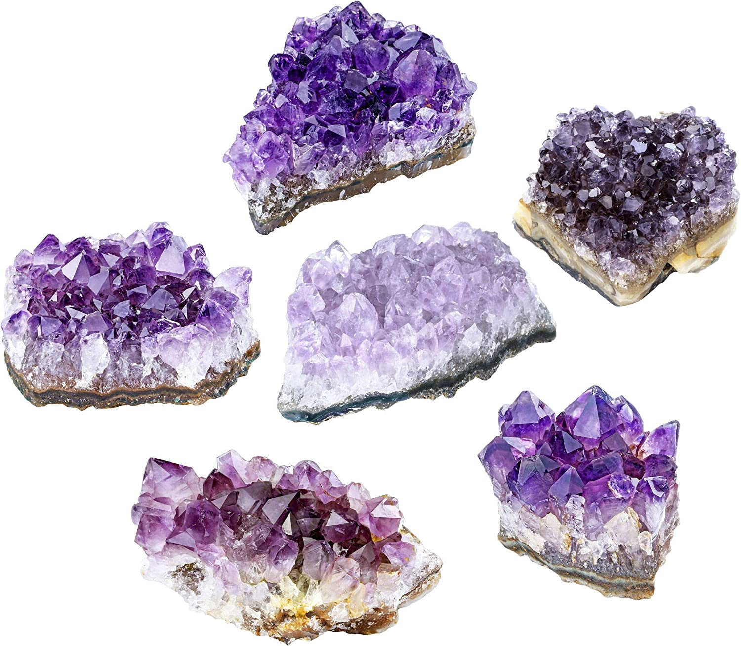 Natural Amethyst Geode Cave Healing Crystal Stones Rock Cluster Druzy Witchcraft