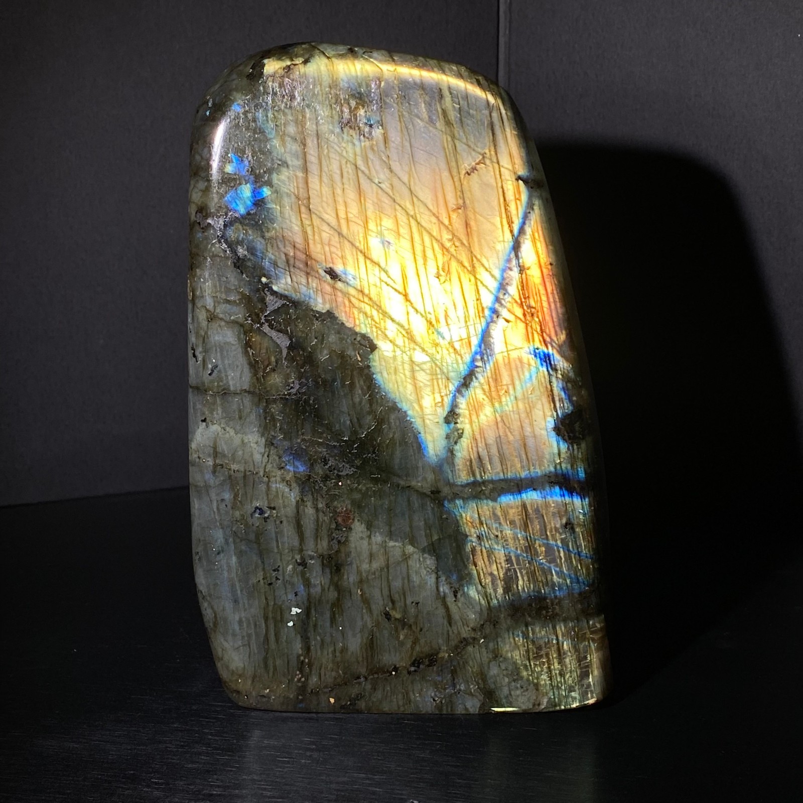 1560 Natural Gorgeous Labradorite QuartzCrystal Stone Specimen Healing