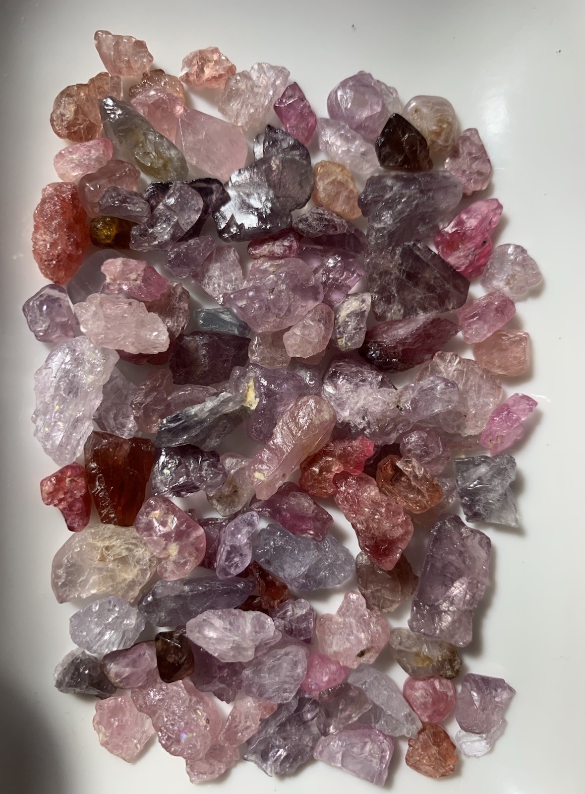 310Ct Beautiful Natural Mix Color Spinel Rough From Burma