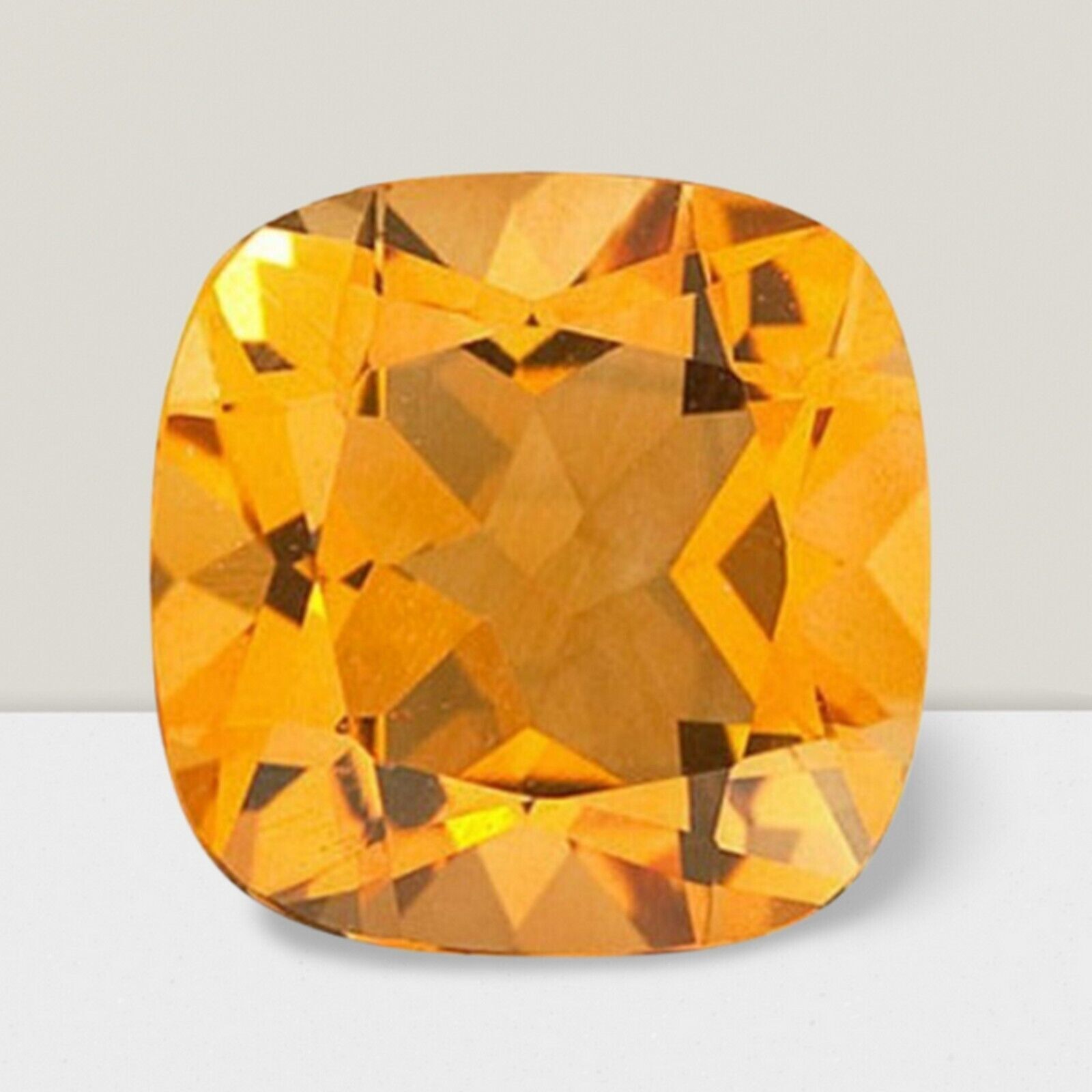 Citrine Cushion Cut Gemstone 3 Cts – 9 mm VVS Loose Gem