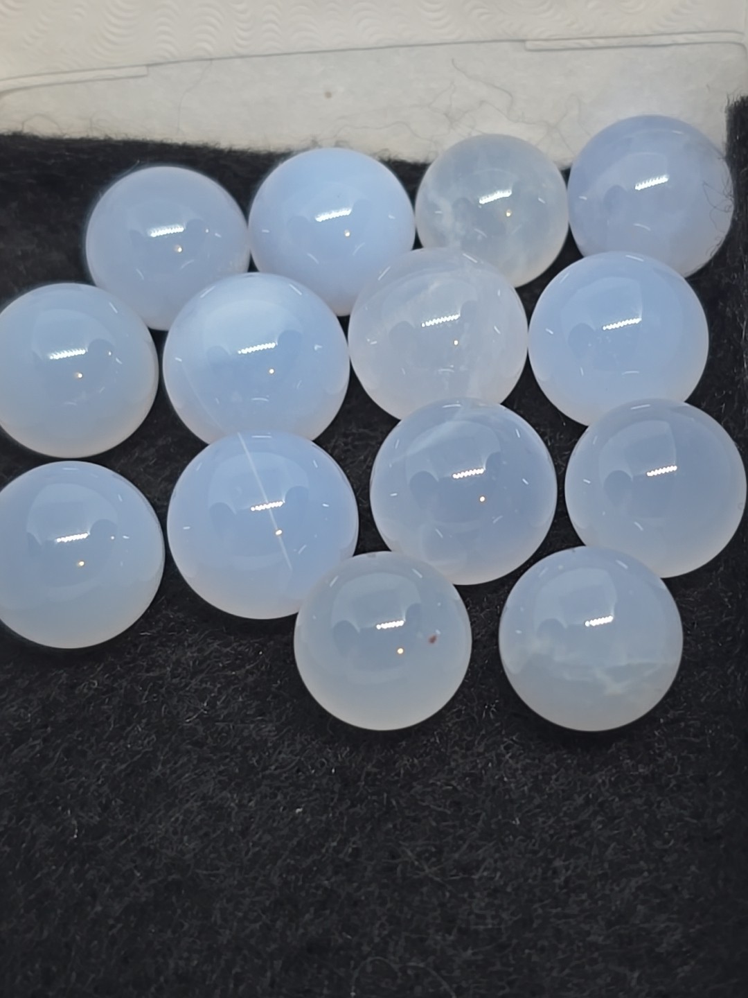 12mm Blue Chalcedony Mini Gemstone Sphere Crystal Ball