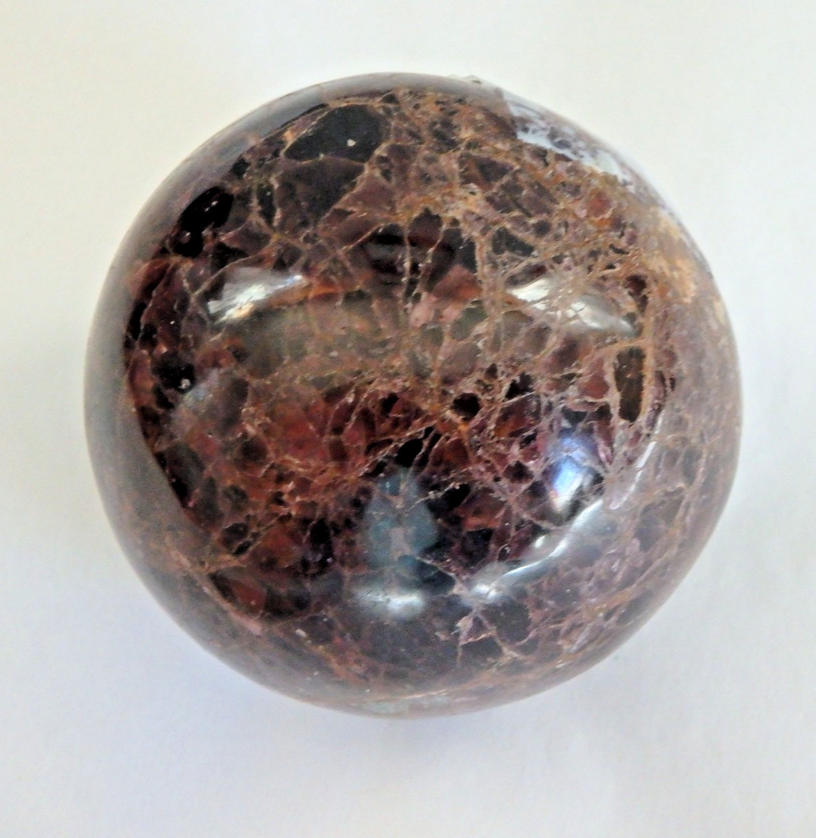 Crystal❤️✨Red Star Garnet ❤️✨$48 Sphere Polished 214.1 grams Deep Red