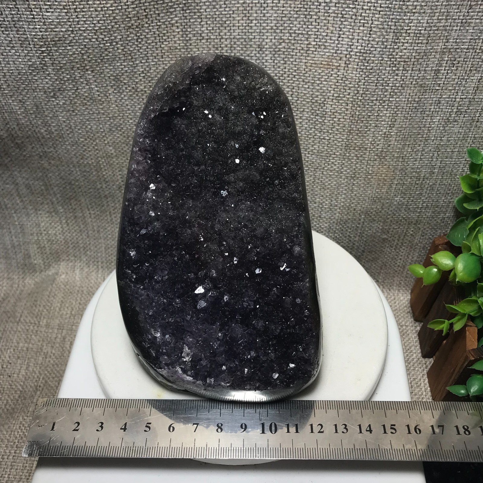 1400g Natural Amethyst Cluster Geodes Cut Base Quartz Crystal Healing 35
