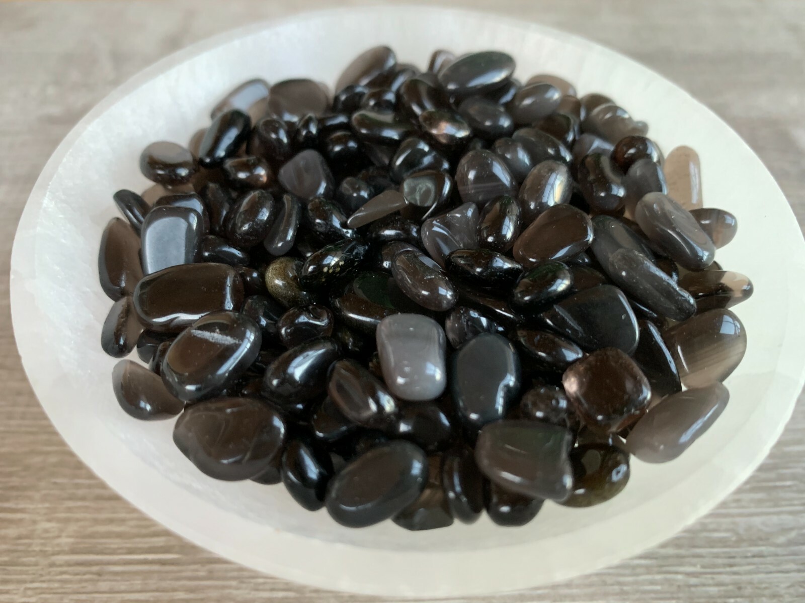 Grade A++ Black Obsidian Semi Tumbled Mini Chips 5 – 16 mm, Wholesale Bulk Lot
