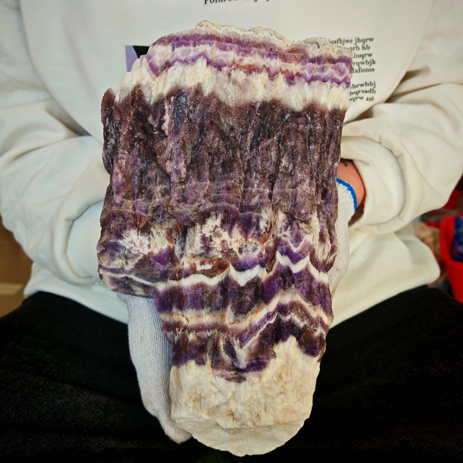 16.24LBNatural dreamy amethyst raw stone specimen7380g