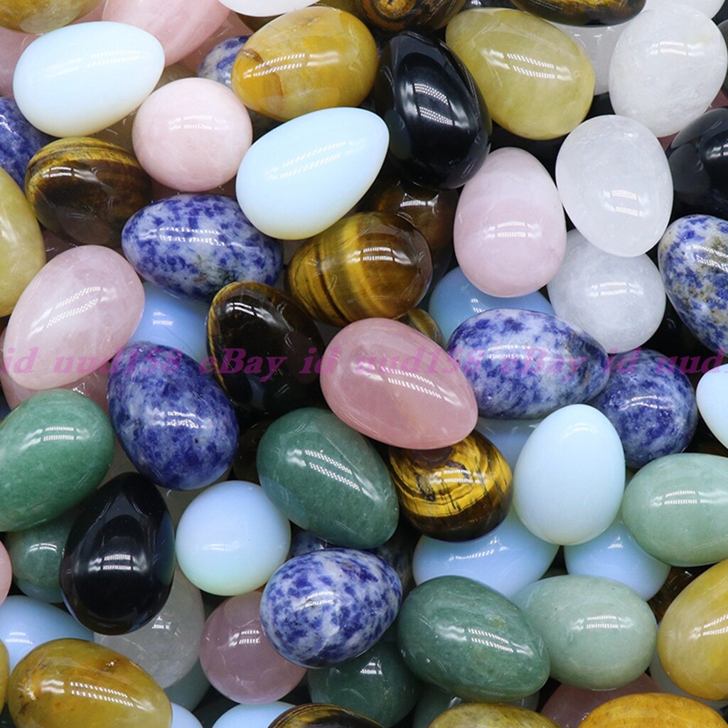 Natural Multicolor Egg-shaped Magic Crystal Healing Ball Sphere Gemstone 1 Pcs