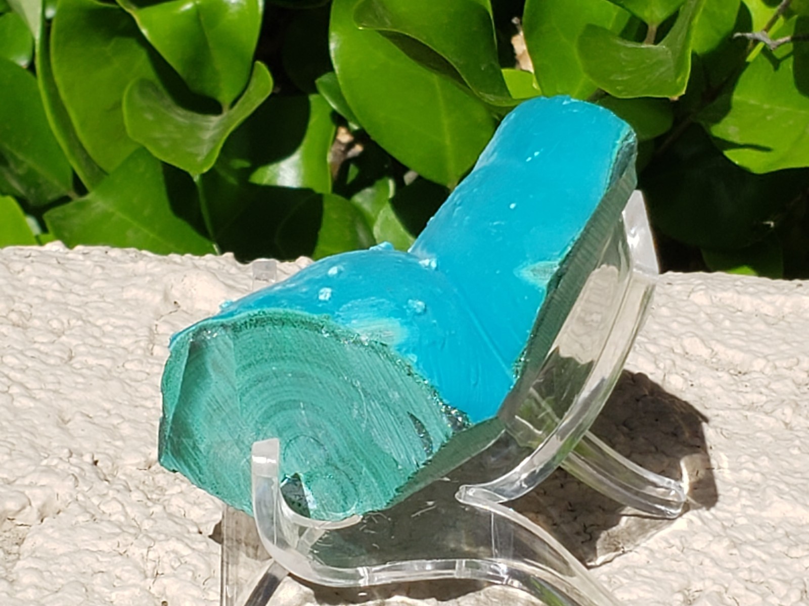 Malachite with Chrysocolla Mineral Velvet Unpolished Crystal Specimen, 86g