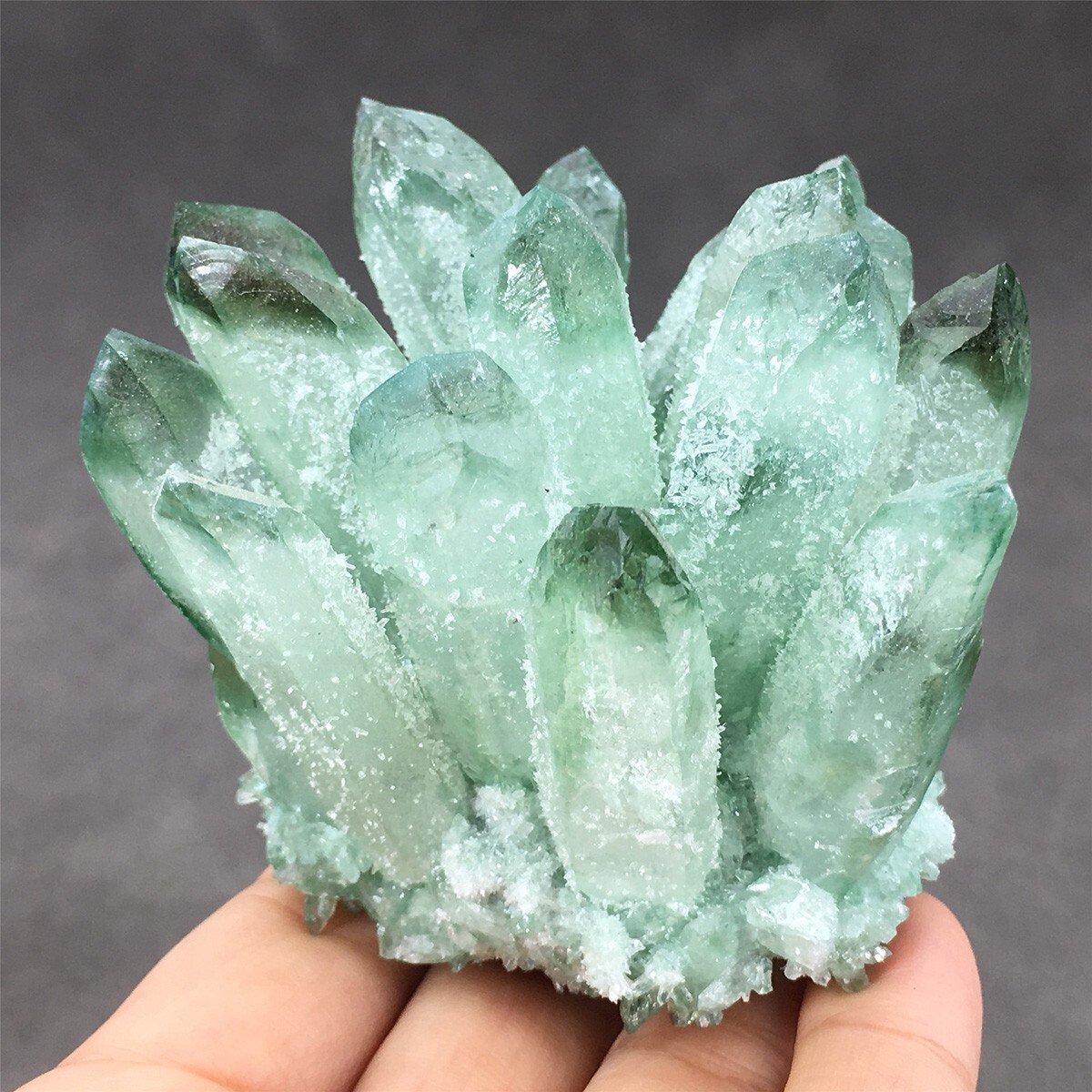 200g+Rare Large Raw Green Phantom Quartz Crystal Cluster Quartz Mineral Specimen