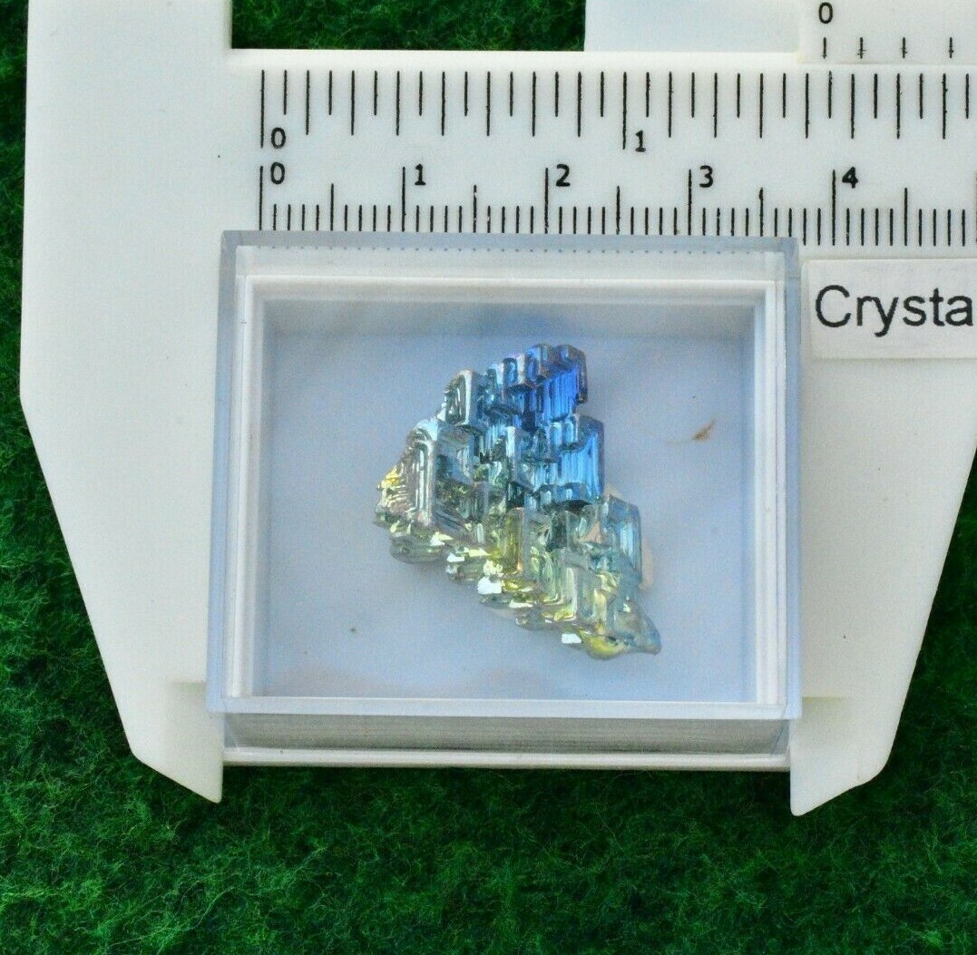 1 Rainbow Bismuth Crystal Boxed+ID Titanium Specimen GIFT UK Quick Postage✔✔✔