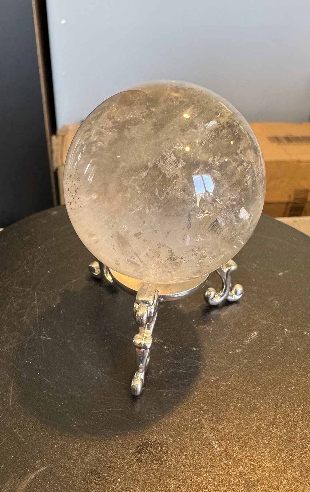 Clear Quartz Sphere 50mm with Stand