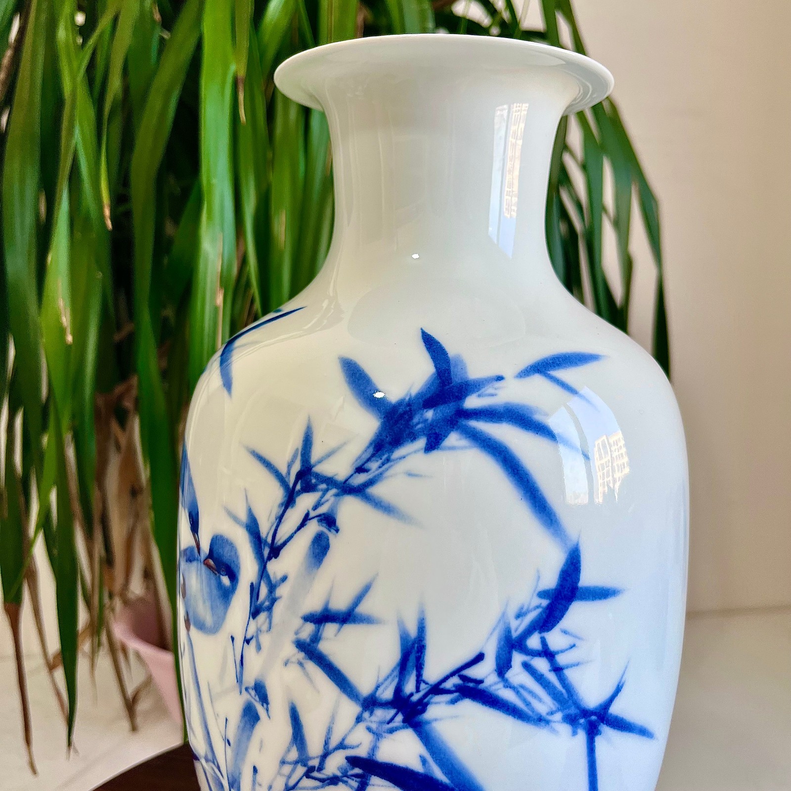 1.76LB Classic landscape painting poetic ceramic vase from Jingdezhen, China