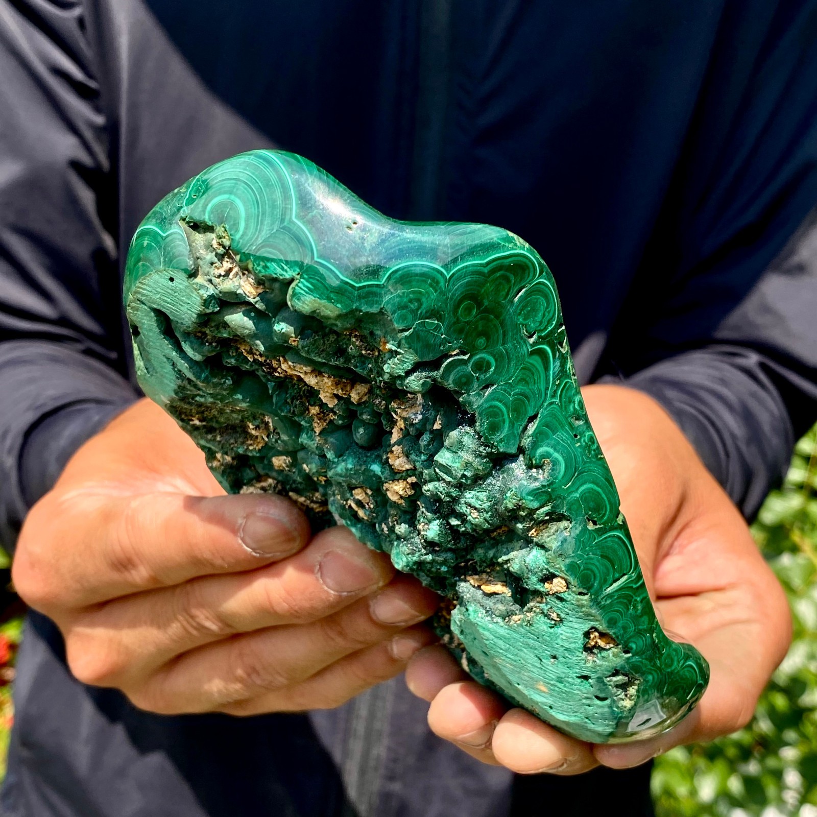 1.8LB Natural Chrysocolla/Malachite transparent cluster rough mineral sample