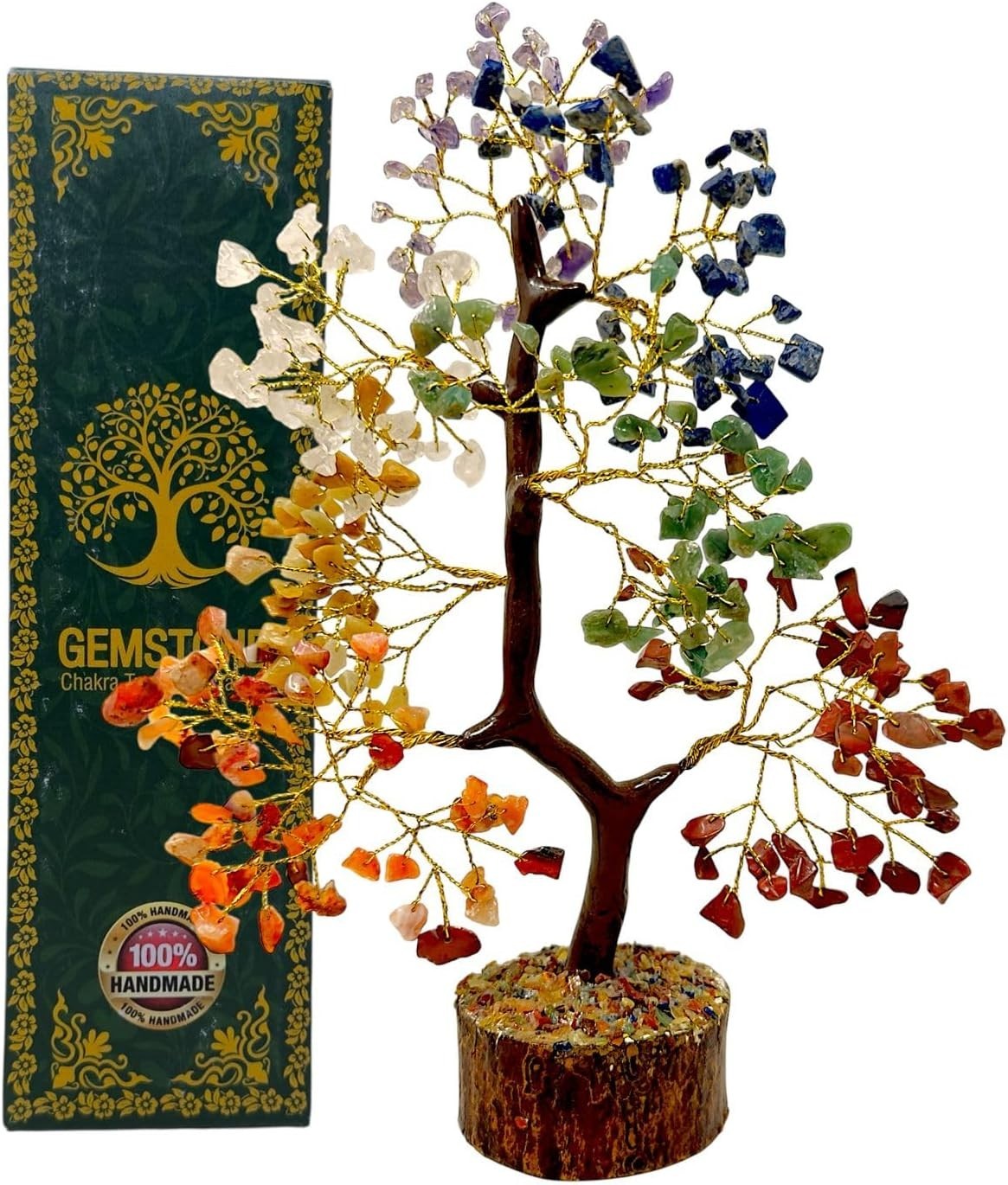 Crystal Tree 7 Chakra Tree of Life with Seven Gemstones Spiritual Gift for Women