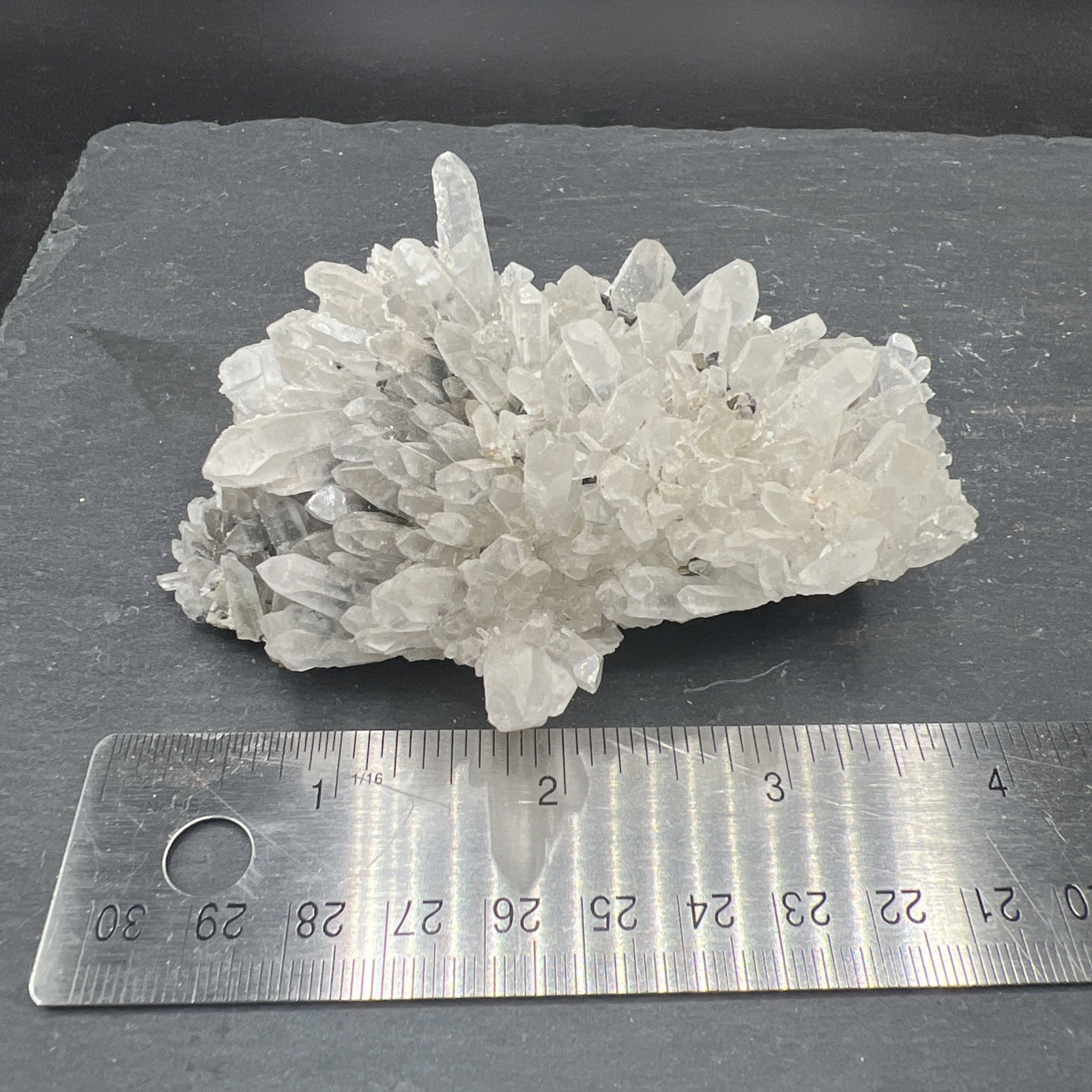 6.5oz Natural Raw Clear Quartz Geode Cluster White Crystal