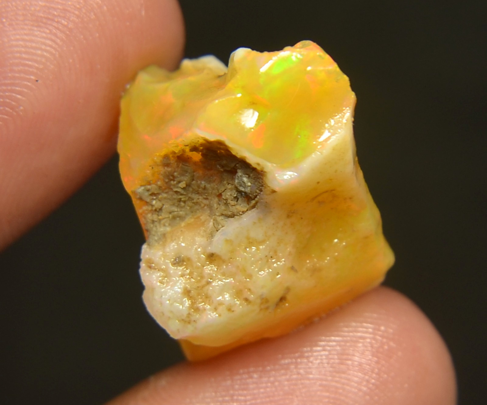 Ethiopian Oil Opal Specimen 29.30 Cts Natural Rough Gemstone – Fire Opal Roug
