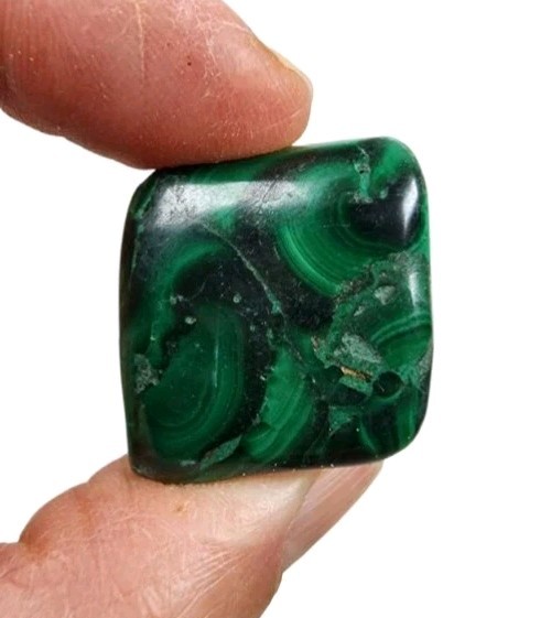 Malachite Polished Stone from the Congo 21.8 grams