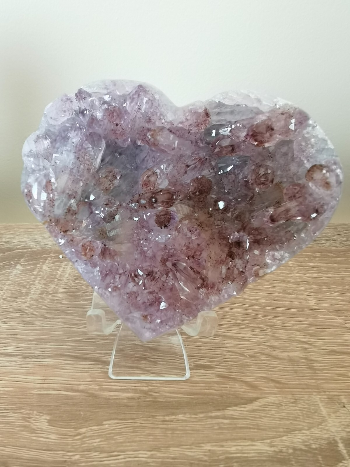 303g Natural Brazil Galaxy Amethyst colorful flicker Crystal 11 x 9×3cm