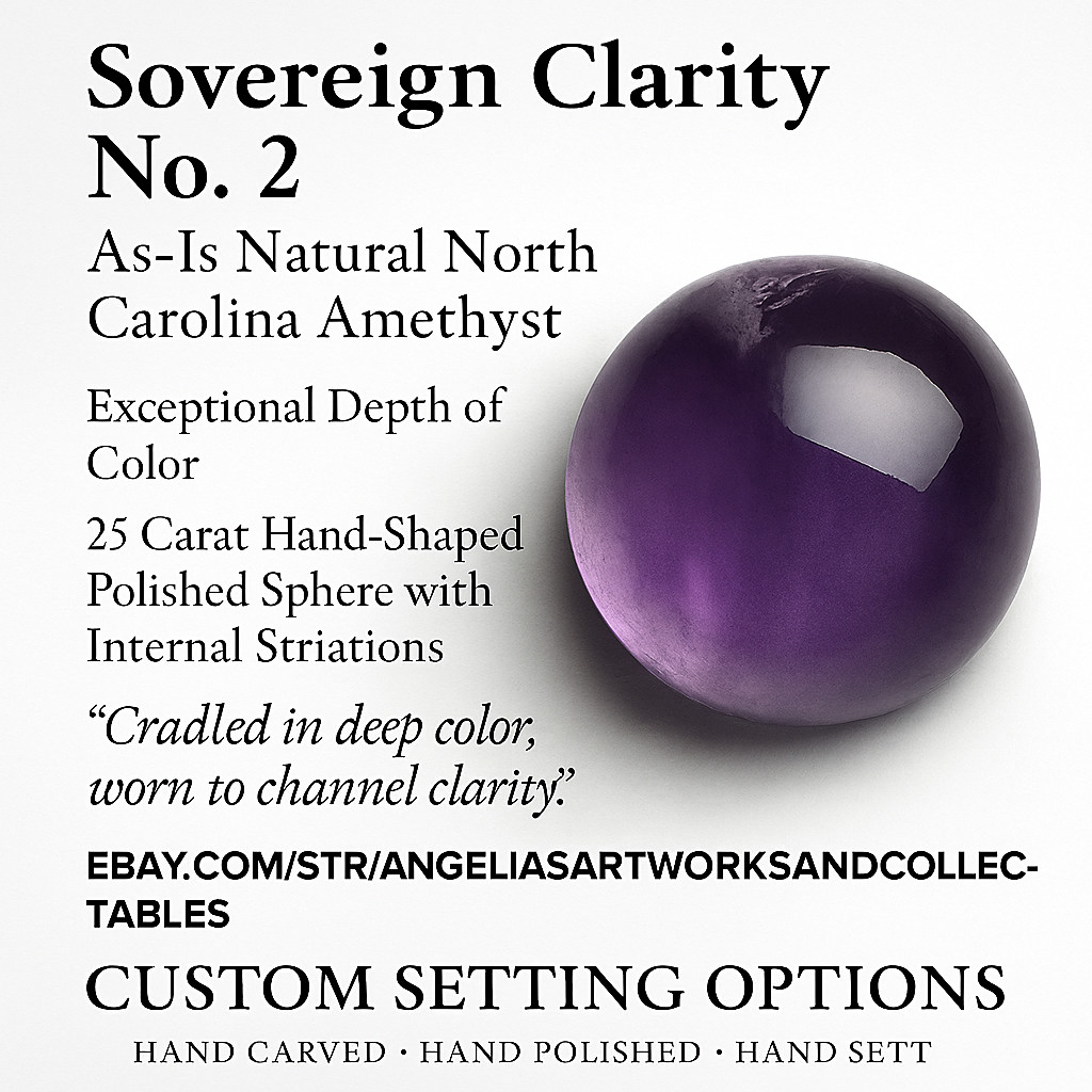 Natural Amythest Deep Purple North Carolina Gemstone Very Large Cabochon 25 CT