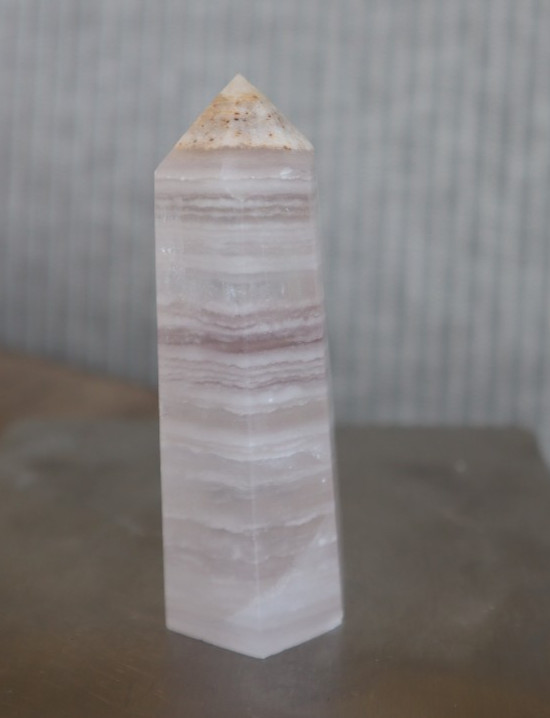 SILKY FLUORITE POINT 2.84 INCHES TALL/ 81.1 GRAMS