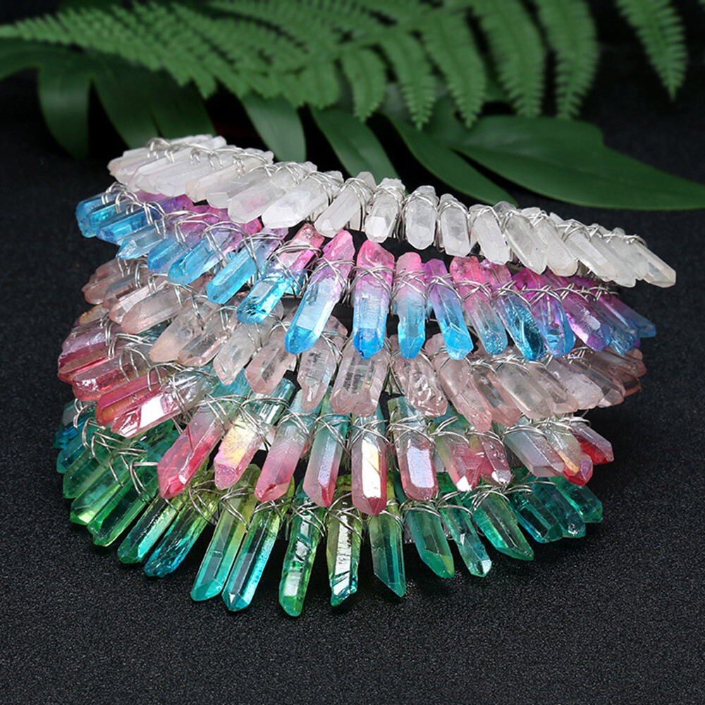 Quartz Crystal Hair Hoop Crown Headband BOHO Headdress Wedding Accessories
