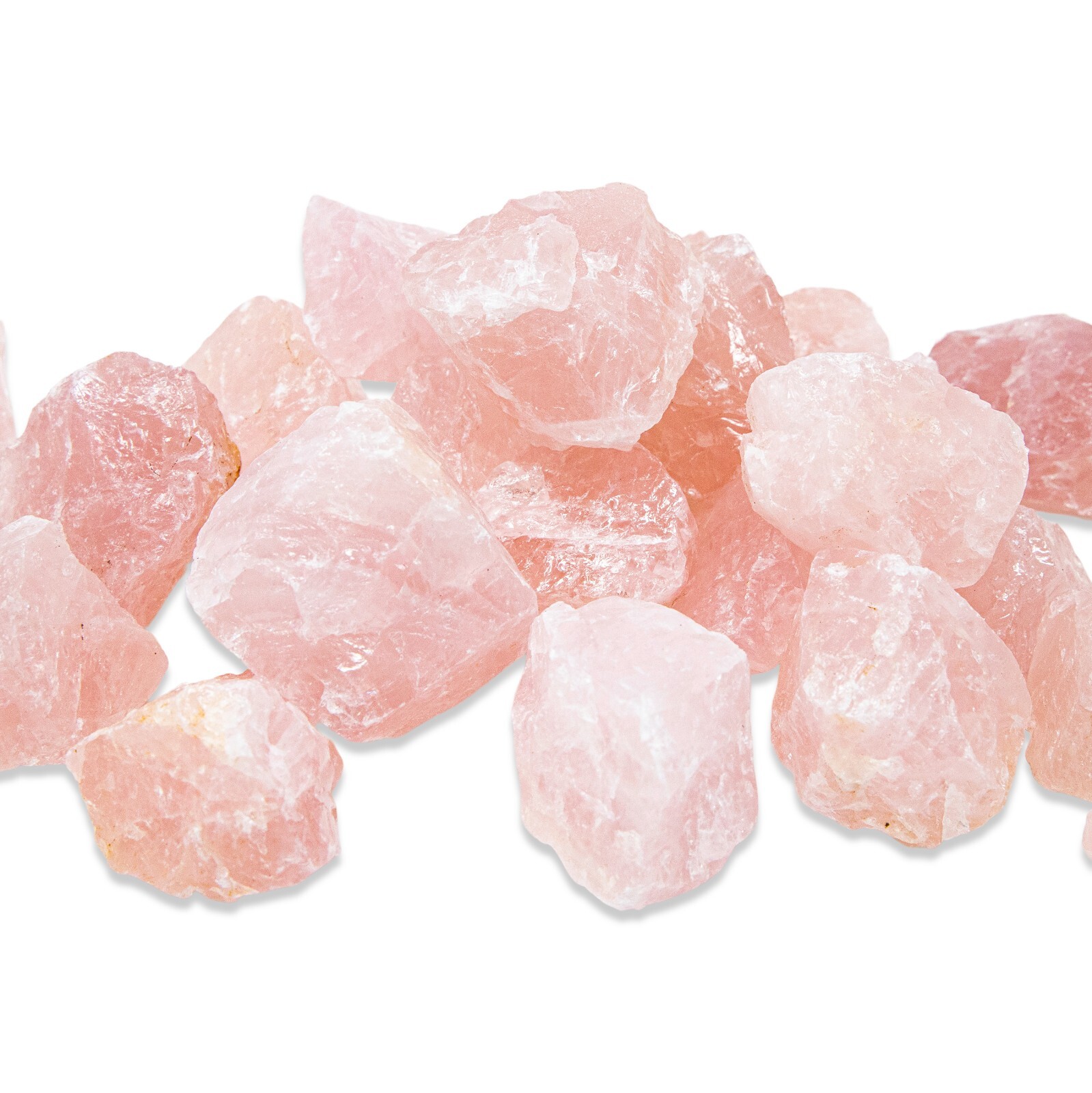 Rough Rose Quartz Crystals Bulk, Heart Chakra Raw Stones for Tumbling & Healing
