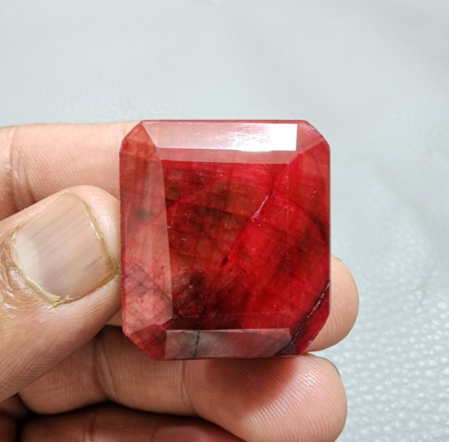158 Ct Top Quality HUGE Red Ruby Museum Grade Certified Square Loose Gemstone