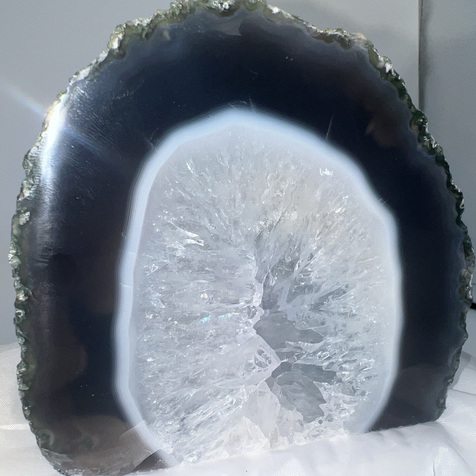 2.8 Pound Natural Amethyst Agate Cut base ! Amazing Quality Crystals And Gems!